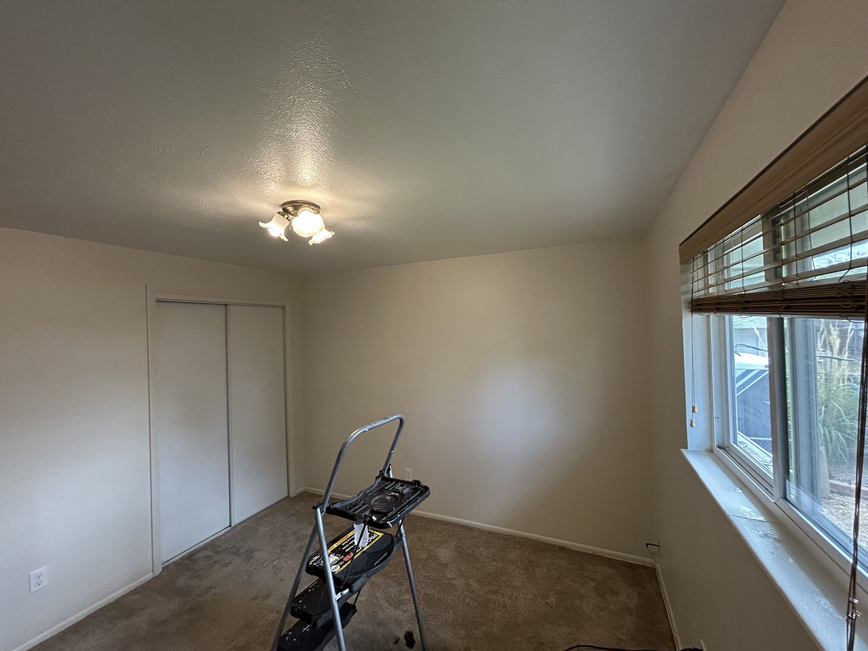 Clean, decluttered bedroom after service
